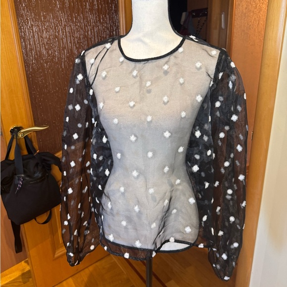 Zara women’s organza blouse blouson sz XL. New with tag - Picture 14 of 16